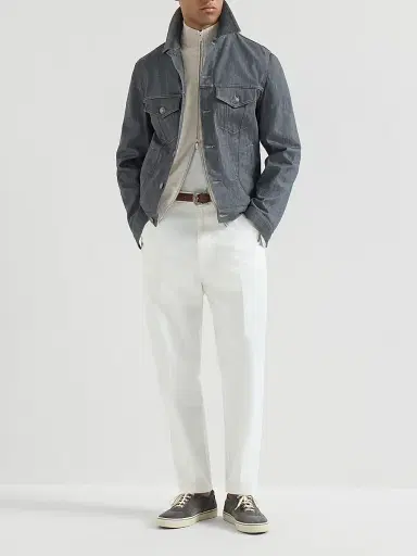 Brunello Cucinelli Men's Cashmere Turtleneck Cardigan with Zipper | Thumbnail 6