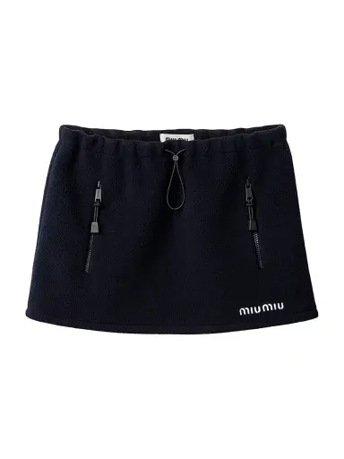 Miu Miu Women's Fleece Miniskirt - Blue - Size 6 | Thumbnail 1 Miu Miu Women's Fleece Miniskirt - Blue - Size 6 | Thumbnail 1