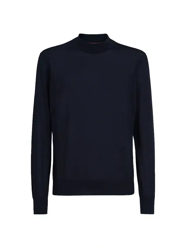 Brunello Cucinelli Men's Silk and Cotton Lightweight Sweater - Navy Blue - Size 38