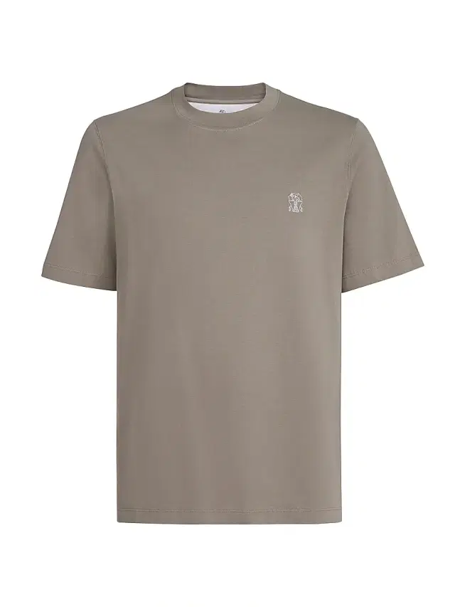 Brunello Cucinelli Men's Cotton Jersey Crew-Neck T-Shirt with Logo