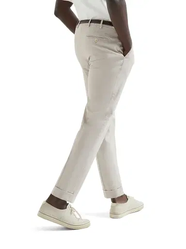 Brunello Cucinelli Men's Garment Dyed Italian Fit Trousers | Thumbnail 5