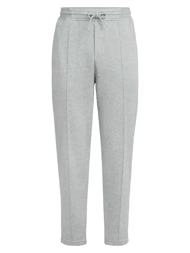 Brunello Cucinelli Men's Cotton, Cashmere and Silk French Terry Double Cloth Trousers - Medium Grey - Size Large | Thumbnail 1