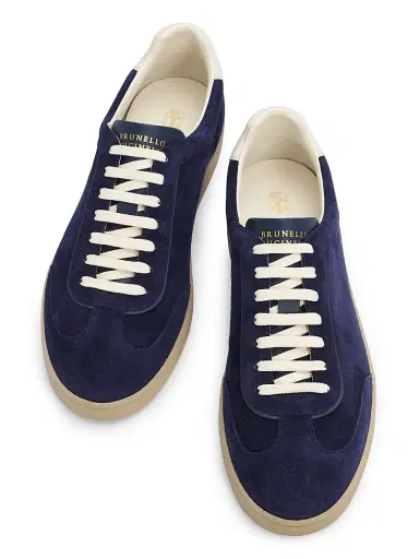 Brunello Cucinelli Men's Suede Low-Top Sneakers | Thumbnail 4 Brunello Cucinelli Men's Suede Low-Top Sneakers | Thumbnail 4