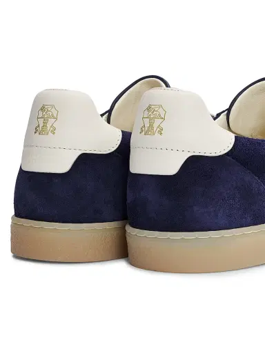 Brunello Cucinelli Men's Suede Low-Top Sneakers | Thumbnail 6 Brunello Cucinelli Men's Suede Low-Top Sneakers | Thumbnail 6