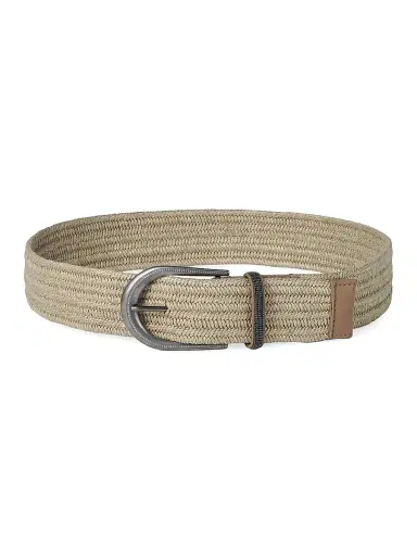 Brunello Cucinelli Women's Braided Linen Belt with Shiny Loop | Thumbnail 1