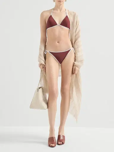 Brunello Cucinelli Women's Techno Jersey Bikini Bottoms With Monili | Thumbnail 5 Brunello Cucinelli Women's Techno Jersey Bikini Bottoms With Monili | Thumbnail 5