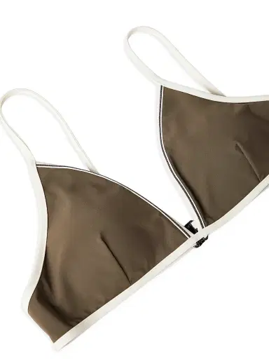 Brunello Cucinelli Women's Techno Jersey Bikini Top with Monili | Thumbnail 2 Brunello Cucinelli Women's Techno Jersey Bikini Top with Monili | Thumbnail 2