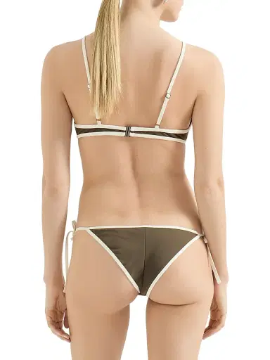 Brunello Cucinelli Women's Techno Jersey Bikini Top with Monili | Thumbnail 3 Brunello Cucinelli Women's Techno Jersey Bikini Top with Monili | Thumbnail 3