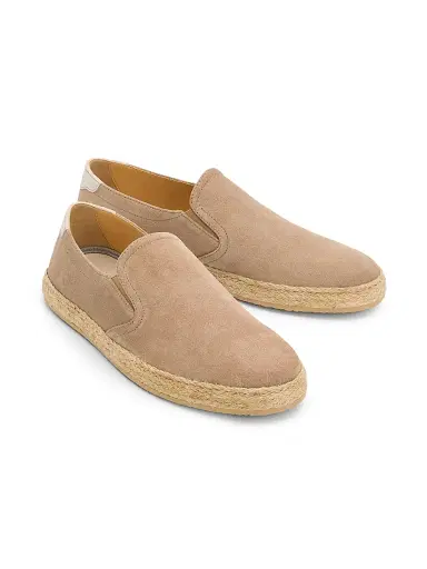 Brunello Cucinelli Men's Suede Braided-Midsole Espadrilles | Thumbnail 2 Brunello Cucinelli Men's Suede Braided-Midsole Espadrilles | Thumbnail 2