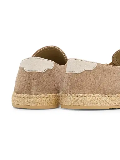 Brunello Cucinelli Men's Suede Braided-Midsole Espadrilles | Thumbnail 3 Brunello Cucinelli Men's Suede Braided-Midsole Espadrilles | Thumbnail 3