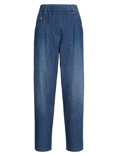 Brunello Cucinelli Women's Lightweight Denim Five Pocket Trousers | Thumbnail 1