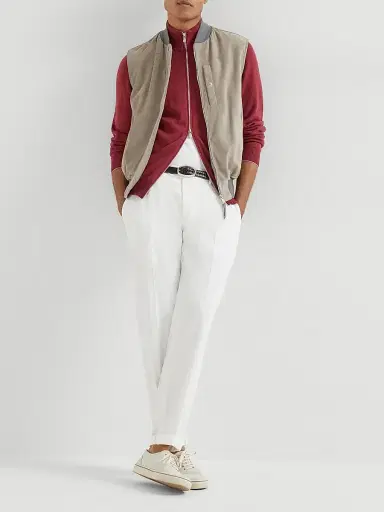 Brunello Cucinelli Men's Cashmere Turtleneck Cardigan with Zipper | Thumbnail 6