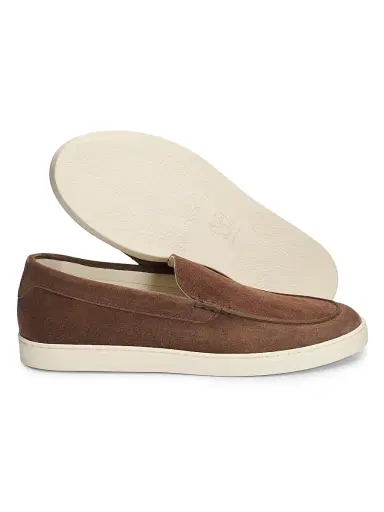 Brunello Cucinelli Men's Herringbone Suede Loafers | Thumbnail 6 Brunello Cucinelli Men's Herringbone Suede Loafers | Thumbnail 6