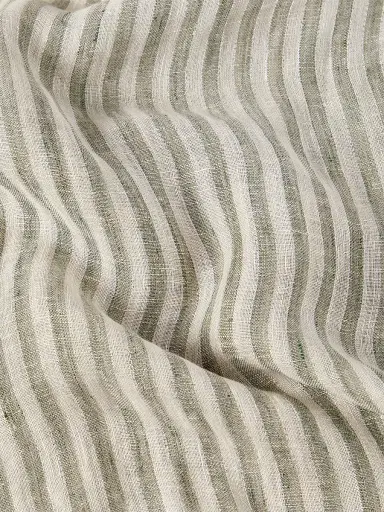 Brunello Cucinelli Women's Sparkling Striped Linen Scarf - Green | Thumbnail 4