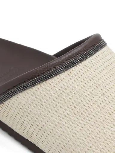 Brunello Cucinelli Women's Micro Raffia Slippers | Thumbnail 5 Brunello Cucinelli Women's Micro Raffia Slippers | Thumbnail 5