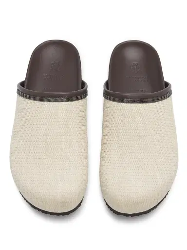 Brunello Cucinelli Women's Micro Raffia Slippers | Thumbnail 6 Brunello Cucinelli Women's Micro Raffia Slippers | Thumbnail 6