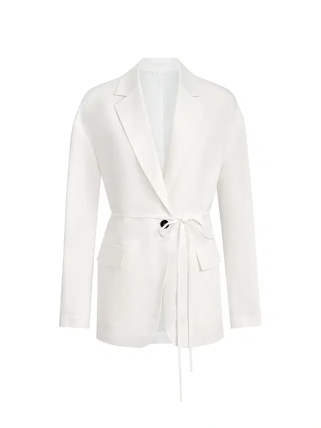 Brunello Cucinelli Women's Viscose and Linen Fluid Twill Blazer with Monili - Panama - Size 8