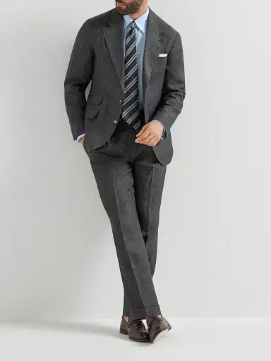Brunello Cucinelli Men's Délavé Linen Deconstructed Cavallo Blazer | Thumbnail 6