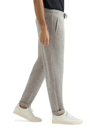 Brunello Cucinelli Men's Cashmere and Silk French Terry Trousers - Grey - Size XXXXL | Thumbnail 3 Brunello Cucinelli Men's Cashmere and Silk French Terry Trousers - Grey - Size XXXXL | Thumbnail 3