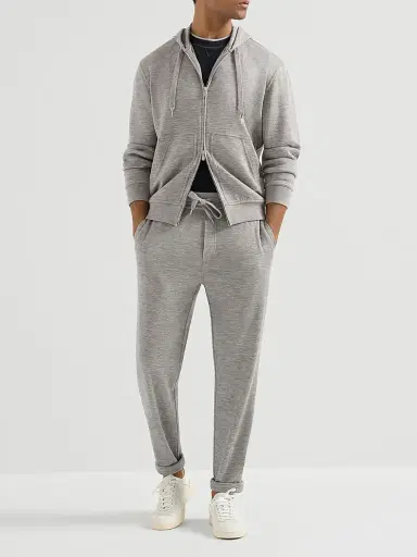 Brunello Cucinelli Men's Cashmere and Silk French Terry Trousers - Grey - Size XXXXL | Thumbnail 6 Brunello Cucinelli Men's Cashmere and Silk French Terry Trousers - Grey - Size XXXXL | Thumbnail 6