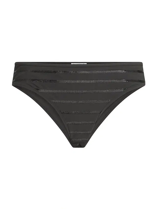Women's Dazzling Stripes Bikini Bottoms in Techno Jersey with Monili Women's Dazzling Stripes Bikini Bottoms in Techno Jersey with Monili