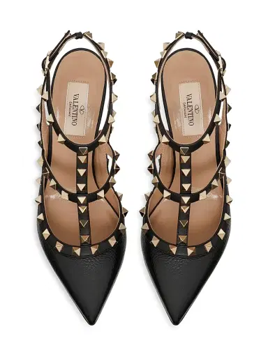Valentino Garavani Women's Rockstud Ankle Strap Pumps 100 MM - Black - Size 11.5 | Thumbnail 3 Valentino Garavani Women's Rockstud Ankle Strap Pumps 100 MM - Black - Size 11.5 | Thumbnail 3