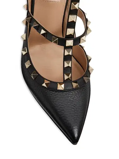 Valentino Garavani Women's Rockstud Ankle Strap Pumps 100 MM - Black - Size 11.5 | Thumbnail 5 Valentino Garavani Women's Rockstud Ankle Strap Pumps 100 MM - Black - Size 11.5 | Thumbnail 5