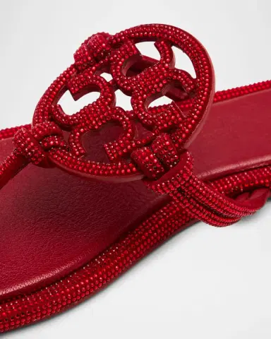 Tory Burch Miller Pave Leather Logo Sandals | Thumbnail 5