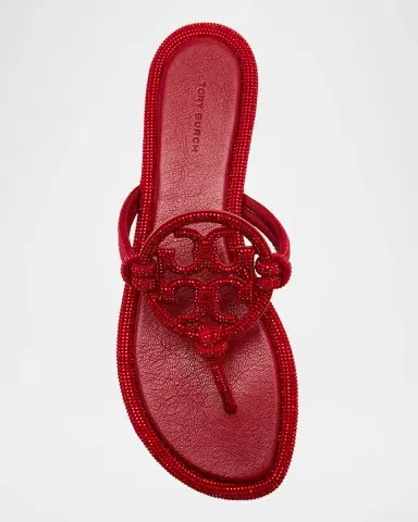 Tory Burch Miller Pave Leather Logo Sandals | Thumbnail 6