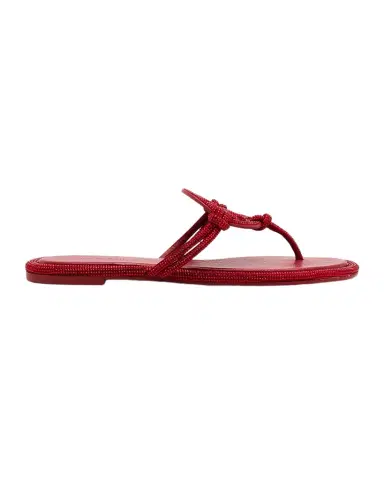 Tory Burch Miller Pave Leather Logo Sandals | Thumbnail 1
