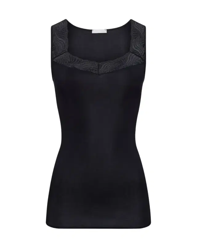 Hanro Cotton Delight Lace-Trim Tank Top