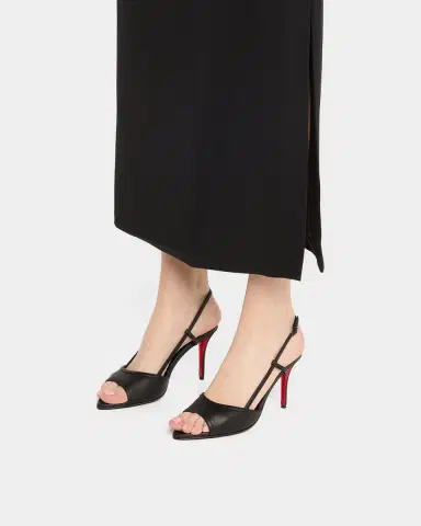 Christian Louboutin 80mm Miss Z Leather Slingback Sandals | Thumbnail 2
