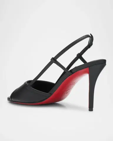 Christian Louboutin 80mm Miss Z Leather Slingback Sandals | Thumbnail 4
