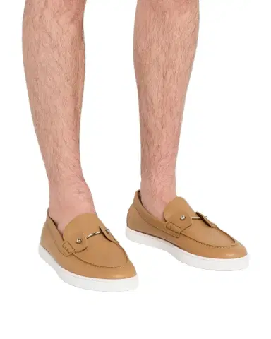 Christian Louboutin Men's Chambeliboat Leather Slip-On | Thumbnail 1 Christian Louboutin Men's Chambeliboat Leather Slip-On | Thumbnail 1