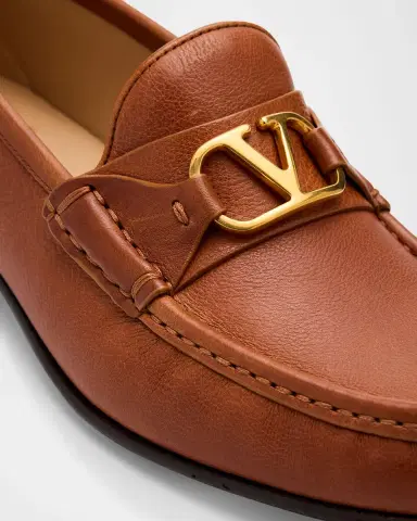 Valentino Garavani VLogo Medallion Leather Loafers | Thumbnail 5 Valentino Garavani VLogo Medallion Leather Loafers | Thumbnail 5