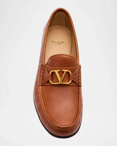 Valentino Garavani VLogo Medallion Leather Loafers | Thumbnail 6 Valentino Garavani VLogo Medallion Leather Loafers | Thumbnail 6