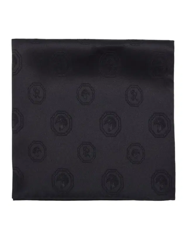 Stefano Ricci Men 's Tonal Jacquard Logo Silk Pocket Square