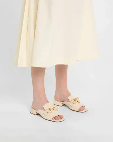 Pedro Garcia Enna Leather Chain Loafer Mules | Thumbnail 2