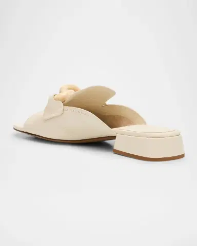 Pedro Garcia Enna Leather Chain Loafer Mules | Thumbnail 4