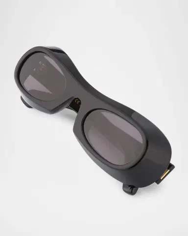 Ferragamo Men's 51mm Classic Logo Plastic Oval Sunglasses | Thumbnail 5