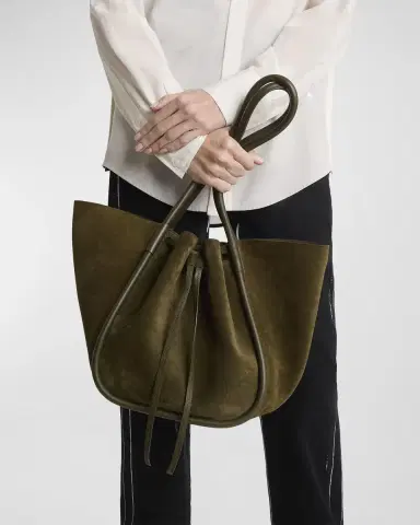 Proenza Schouler Large Ruched Tote in Soft Suede | Thumbnail 4 Proenza Schouler Large Ruched Tote in Soft Suede | Thumbnail 4