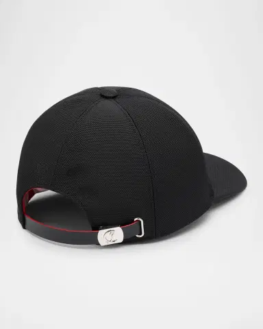 Christian Louboutin Men's Mooncrest Canvas Baseball Cap | Thumbnail 2 Christian Louboutin Men's Mooncrest Canvas Baseball Cap | Thumbnail 2