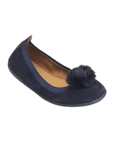 Elephantito Girl 's PomPom Ballerina Flats | Thumbnail 1 Elephantito Girl 's PomPom Ballerina Flats | Thumbnail 1