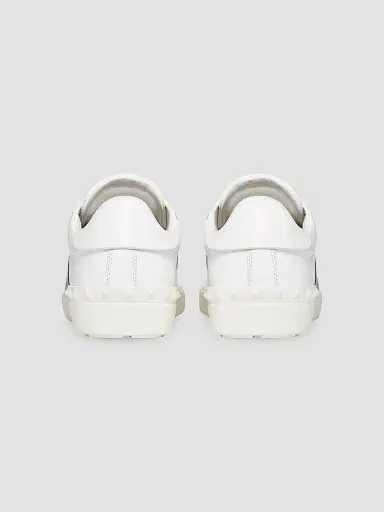 Valentino Garavani Men's Calfskin Open Sneakers - White Black - Size 12.5 | Thumbnail 3