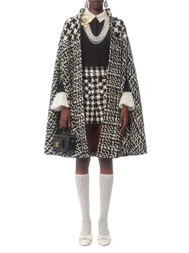 Valentino Garavani Women's Georgette Blouse - Black Ivory - Size 6 | Thumbnail 8 Valentino Garavani Women's Georgette Blouse - Black Ivory - Size 6 | Thumbnail 8