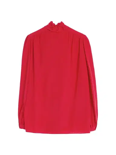 Valentino Garavani Women's Crepe De Chine Shirt - Red | Thumbnail 2