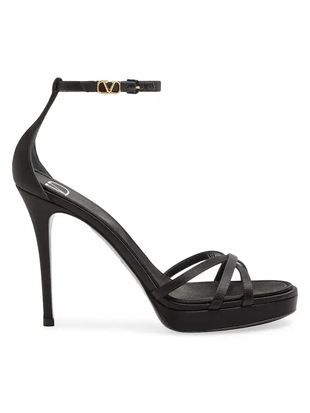 Valentino Garavani Women's Eveninglam 0MM Satin Platform Sandals - Black