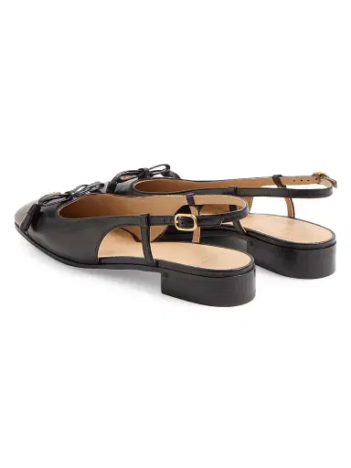 Valentino Garavani Women's Valet Du Roi Kid Slingback Ballerinas 25MM - Black Coffee - Size 11.5 | Thumbnail 3