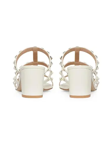 Valentino Garavani Women's Rockstud Calfskin Leather Slide Sandals 60MM - Light Ivory - Size 7 | Thumbnail 3 Valentino Garavani Women's Rockstud Calfskin Leather Slide Sandals 60MM - Light Ivory - Size 7 | Thumbnail 3