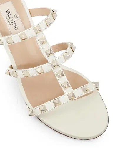 Valentino Garavani Women's Rockstud Calfskin Leather Slide Sandals 60MM - Light Ivory - Size 7 | Thumbnail 5 Valentino Garavani Women's Rockstud Calfskin Leather Slide Sandals 60MM - Light Ivory - Size 7 | Thumbnail 5